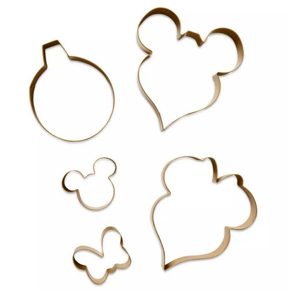 NEW Mickey & Minnie Holiday Ornament Cookie Cutter 5 Pc Set Disney Christmas - Picture 3 of 4